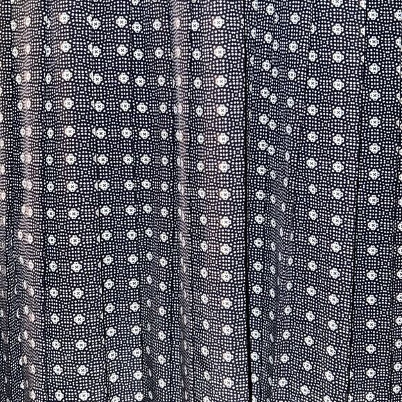 Leslie Fay Women Long Modest Geometric Print Elastic Waist Band Collared Dress P - Picture 4 of 11